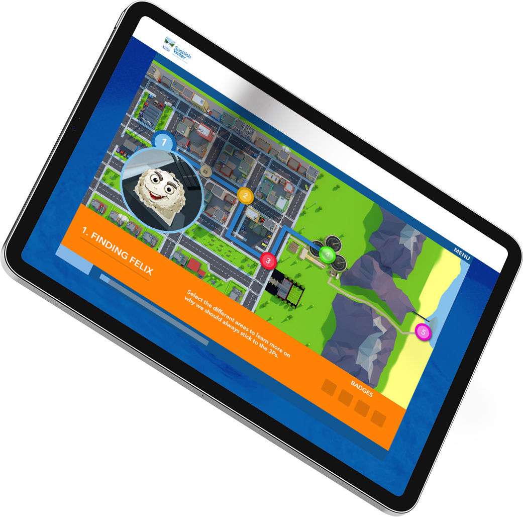 Bespoke and custom elearning on tablet