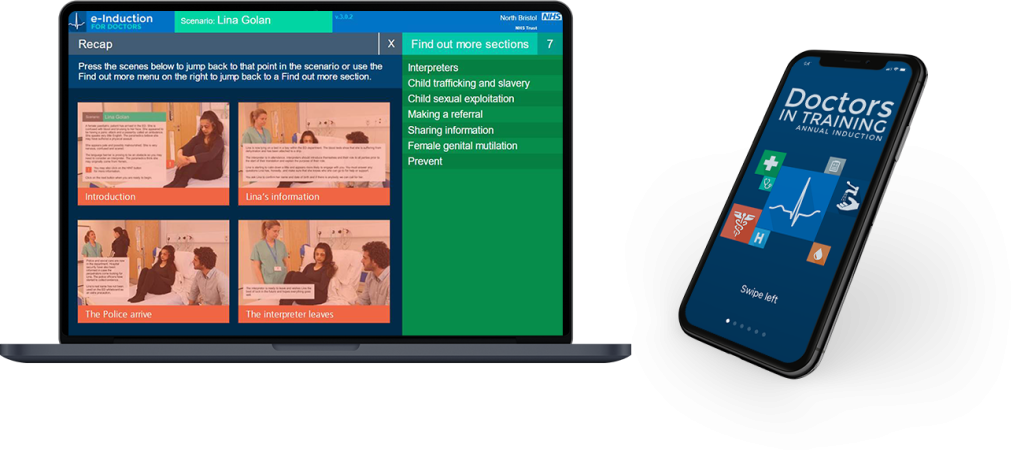 elearning services on desktop and mobile