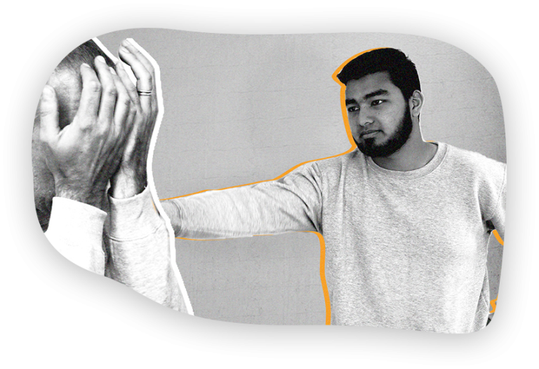A still of Aman featuring in a scenario for one of the elearning modules