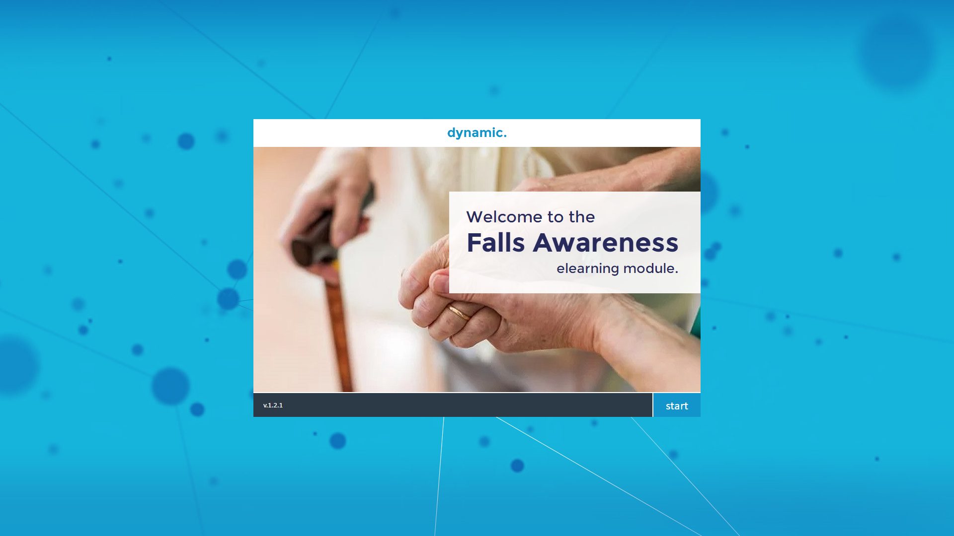 The title page for Dynamic's off-the-shelf eLearning module, falls awareness.