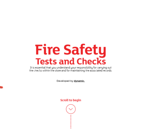 Fire safety compliance elearning for retail